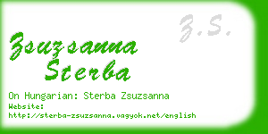 zsuzsanna sterba business card